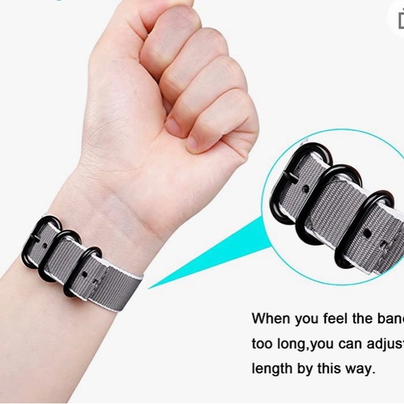 Apple Watch Bands 40mm 38mm, iWatch SE Series 5 4 3 2 1, Gray/White - Picture 5 of 9